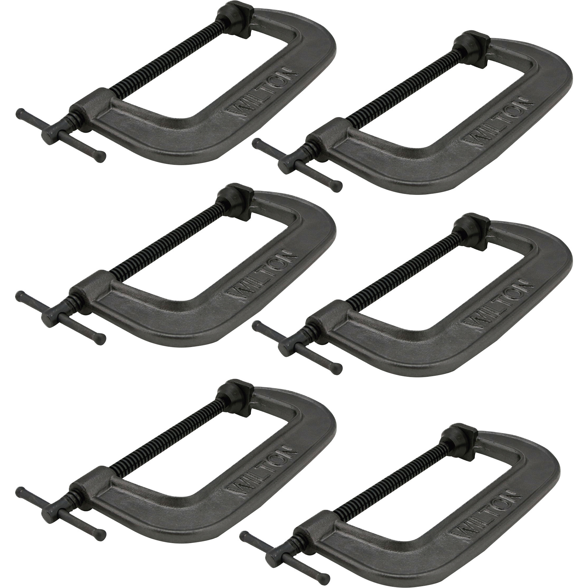 Wilton 540A Series Carriage C-Clamps, 6-pcs., 0-4in. Opening, Model# 540A-4
